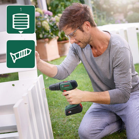 Bosch UniversalDrill Κρουστικό Δραπανοκατσάβιδο Μπαταρίας 18V 2x1.5Ah