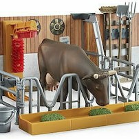 Bruder Παιχνίδι Μινιατούρα Στάβλος με Αγελάδα για 4+ Ετών