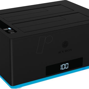 Icy Box Docking Station για 2 Σκληρούς Δίσκους SATA 3.5