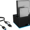 Icy Box Docking Station για 2 Σκληρούς Δίσκους SATA 3.5
