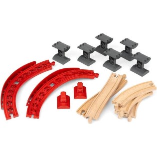 Brio Toys Ράγες Σιδηρόδρομου από Ξύλο για 3+ Ετών