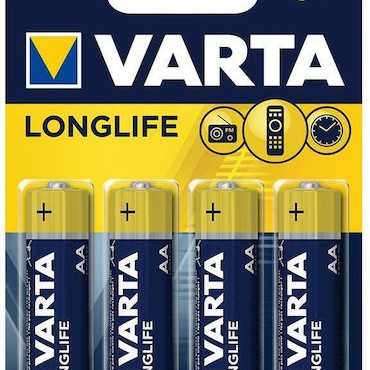 Varta LongLife Αλκαλικές Μπαταρίες AA 1.5V 4τμχ
