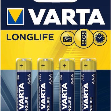 Varta LongLife Αλκαλικές Μπαταρίες AAA 1.5V 4τμχ