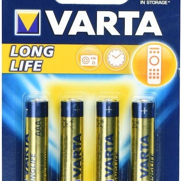 Varta LongLife Αλκαλικές Μπαταρίες AAA 1.5V 4τμχ
