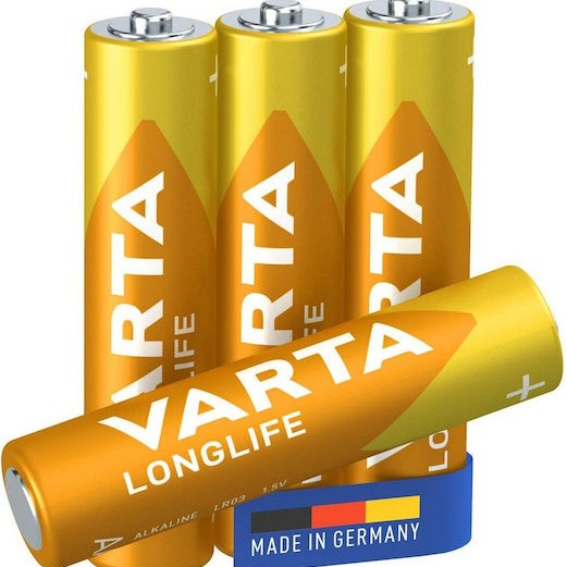 Varta LongLife Αλκαλικές Μπαταρίες AAA 1.5V 4τμχ