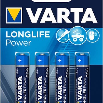 Varta LongLife Αλκαλικές Μπαταρίες AAA 1.5V 4τμχ