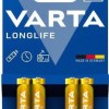 Varta LongLife Αλκαλικές Μπαταρίες AAA 1.5V 4τμχ