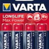 Varta Longlife Max Power Αλκαλικές Μπαταρίες AA 1.5V 4τμχ