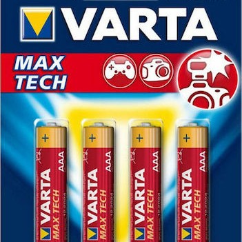 Varta Max Tech Αλκαλικές Μπαταρίες AAA 1.5V 4τμχ