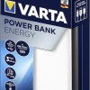 Varta Energy Power Bank 10000mAh με 2 Θύρες USB-A και Θύρα USB-C Λευκό