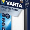 Varta Energy Power Bank 15000mAh με 2 Θύρες USB-A και Θύρα USB-C Λευκό