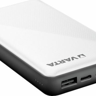 Varta Energy Power Bank 15000mAh με 2 Θύρες USB-A και Θύρα USB-C Λευκό