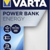 Varta Energy Power Bank 15000mAh με 2 Θύρες USB-A και Θύρα USB-C Λευκό