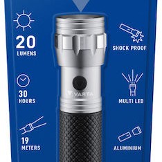 Varta Φακός LED με Μέγιστη Φωτεινότητα 20lm Brite Essential F10