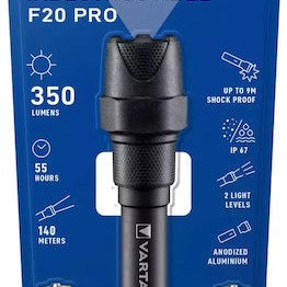 Varta Pro Φακός LED IP67 με Μέγιστη Φωτεινότητα 350lm Indestructible F20 Pro