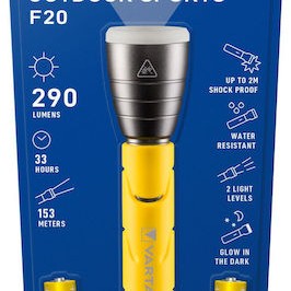 Varta Φακός LED με Μέγιστη Φωτεινότητα 235lm