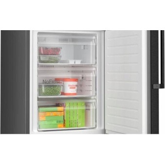 Bosch Ψυγειοκαταψύκτης 363lt NoFrost Υ203xΠ60xΒ66.5εκ. Μαύρος KGN39VXBT
