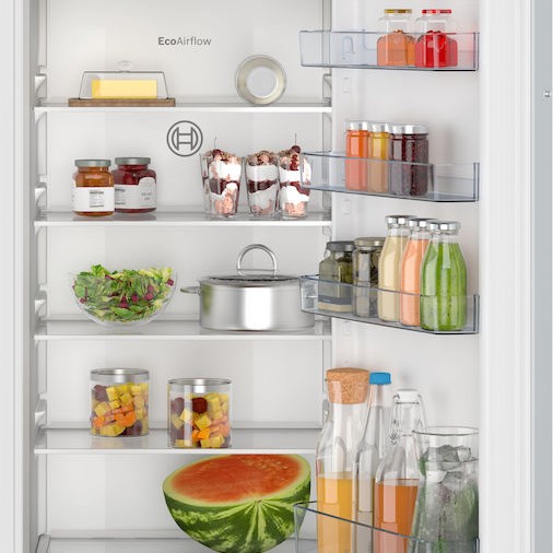 Bosch Εντοιχιζόμενο Μονόπορτο Ψυγείο 204lt Υ122.5xΠ56xΒ55εκ. Λευκό KIR41NSE0