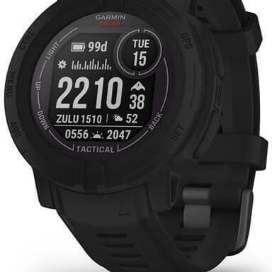 Garmin Instinct 2 Solar Tactical Edition 45mm Αδιάβροχο Smartwatch με Παλμογράφο (Black)