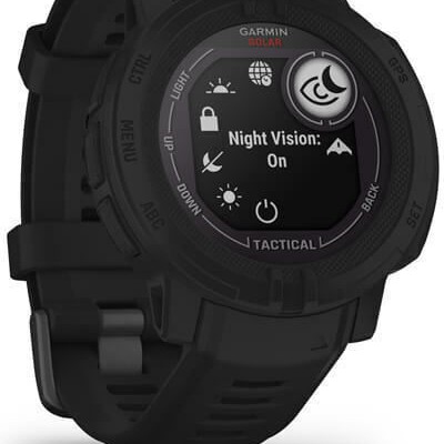 Garmin Instinct 2 Solar Tactical Edition 45mm Αδιάβροχο Smartwatch με Παλμογράφο (Black)