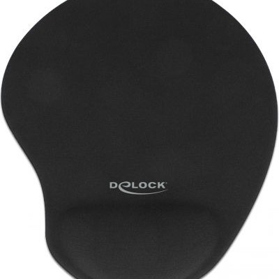 DeLock 12040 Mouse Pad 230mm με Στήριγμα καρπού Μαύρο