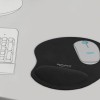 DeLock 12040 Mouse Pad 230mm με Στήριγμα καρπού Μαύρο