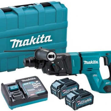 Makita XGT Κρουστικό Σκαπτικό Πιστολέτο Μπαταρίας Brushless 40V 2x4Ah με Υποδοχή SDS Plus