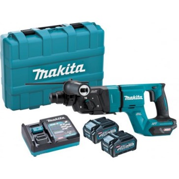 Makita XGT Κρουστικό Σκαπτικό Πιστολέτο Μπαταρίας Brushless 40V 2x4Ah με Υποδοχή SDS Plus