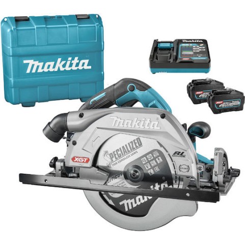 Makita Δισκοπρίονο 40V 2x5Ah με Σύστημα Αναρρόφησης