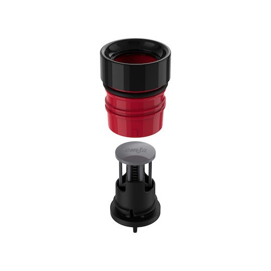 Emsa Μπουκάλι Νερού Γυάλινο με Βιδωτό Καπάκι Μαύρο 700ml