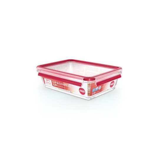 Emsa Δοχείο Φαγητού Γυάλινο Διάφανο 2lt