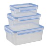 Emsa Clip & Close Σετ Δοχεία Φαγητού Πλαστικά Μπλε 3τμχ