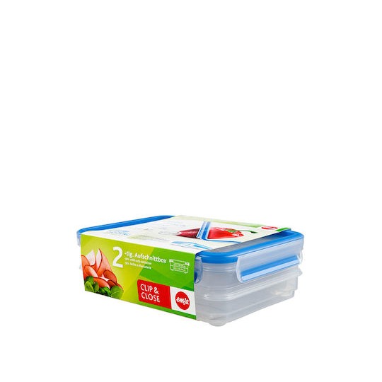 Emsa Σετ Δοχεία Φαγητού Πλαστικά Μπλε 22.6cm 2τμχ