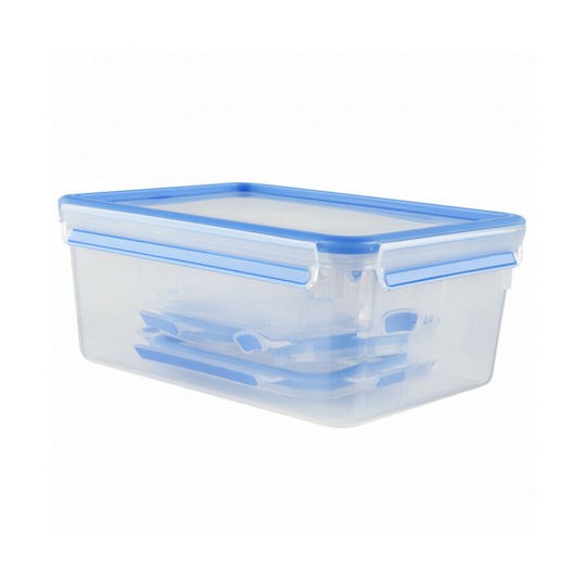 Emsa Clip & Close Σετ Δοχεία Φαγητού Πλαστικά Transparent/Blue 40cm 5τμχ