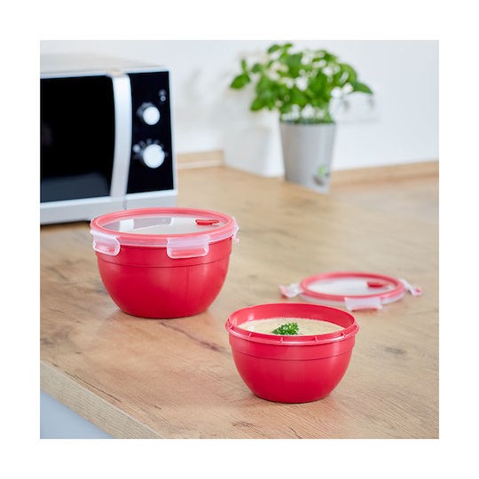 Emsa Clip & Micro Δοχείο Φαγητού Πλαστικό Κόκκινο 2.6lt