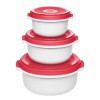 Emsa Micro Σετ Δοχεία Φαγητού Πλαστικά Κόκκινα 13.5cm 3τμχ