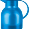 Emsa Jug Quick Press Translucent Κανάτα Θερμός Πλαστικό 1lt Μπλε με Λαβή