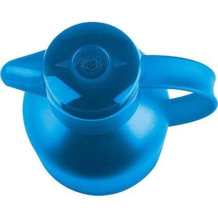 Emsa Jug Quick Press Translucent Κανάτα Θερμός Πλαστικό 1lt Μπλε με Λαβή
