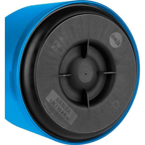 Emsa Jug Quick Press Translucent Κανάτα Θερμός Πλαστικό 1lt Μπλε με Λαβή