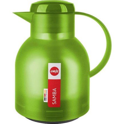 Emsa Jug Quick Press Translucent Κανάτα Θερμός Πλαστικό 1lt Πράσινο με Λαβή