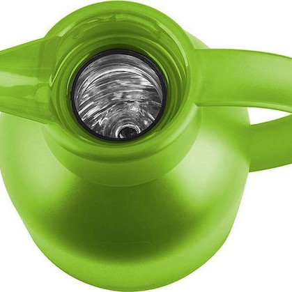 Emsa Jug Quick Press Translucent Κανάτα Θερμός Πλαστικό 1lt Πράσινο με Λαβή