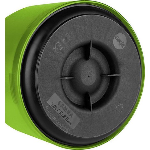 Emsa Jug Quick Press Translucent Κανάτα Θερμός Πλαστικό 1lt Πράσινο με Λαβή