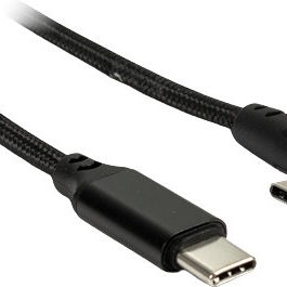 Inter-Tech Angle (90°) / Braided USB 2.0 Cable USB-C male - USB-C Μαύρο 1m (88885581)