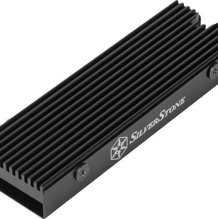 Silverstone M.2 Passive Cooler Slim-profile Aluminum Black Ψύξη Μ.2 SSD Μαύρο