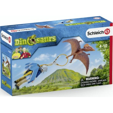 Schleich-S Παιχνίδι Μινιατούρα Dinosaurs Jetpack Chase