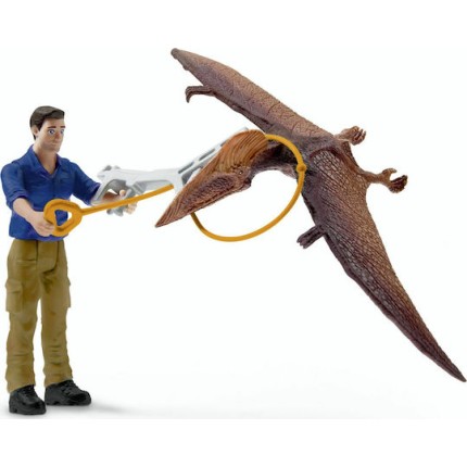 Schleich-S Παιχνίδι Μινιατούρα Dinosaurs Jetpack Chase