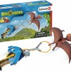 Schleich-S Παιχνίδι Μινιατούρα Dinosaurs Jetpack Chase