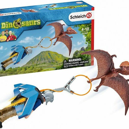 Schleich-S Παιχνίδι Μινιατούρα Dinosaurs Jetpack Chase