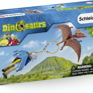 Schleich-S Παιχνίδι Μινιατούρα Dinosaurs Jetpack Chase