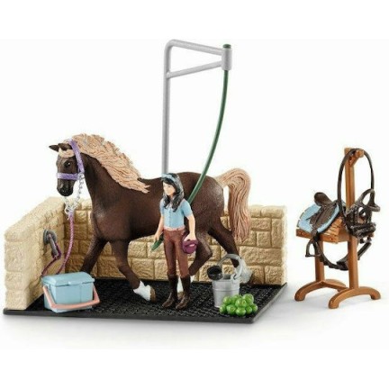 Schleich-S Παιχνίδι Μινιατούρα Σετ Washing Area Horse Club Emily για 5-12 Ετών